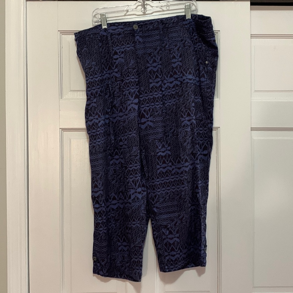 Blue bohemian capris